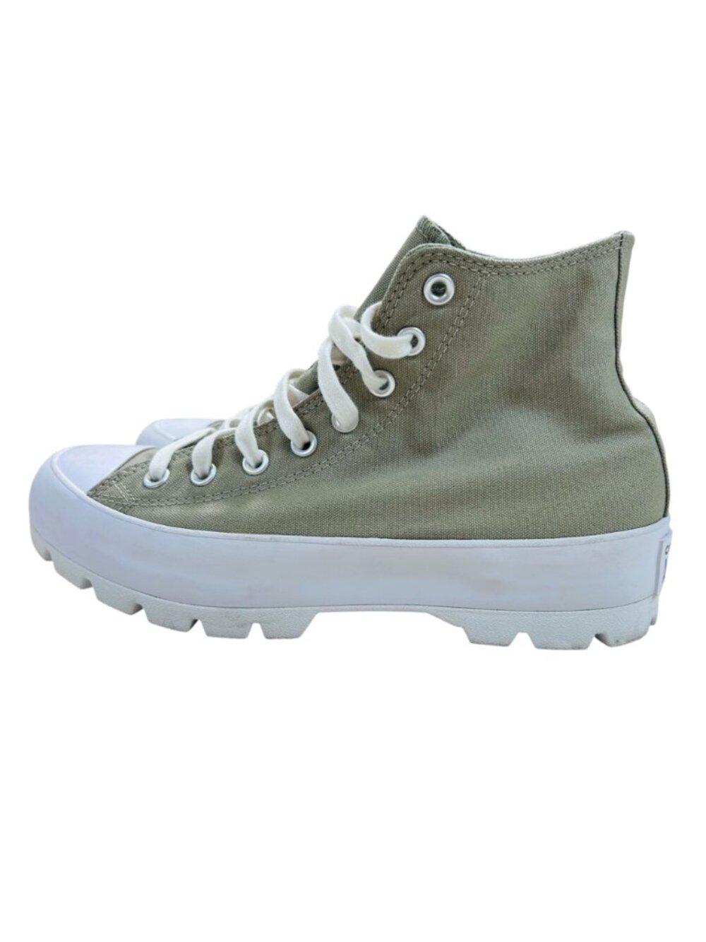 Converse Chuck Taylor All Star Lug Sole 9.5 Women Platform Sneaker Green Khaki - Picture 5 of 11
